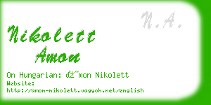 nikolett amon business card